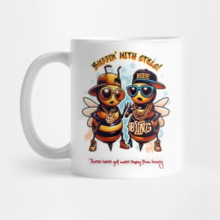 Buzzin' with Style!  Bee and Hip Hop Mug